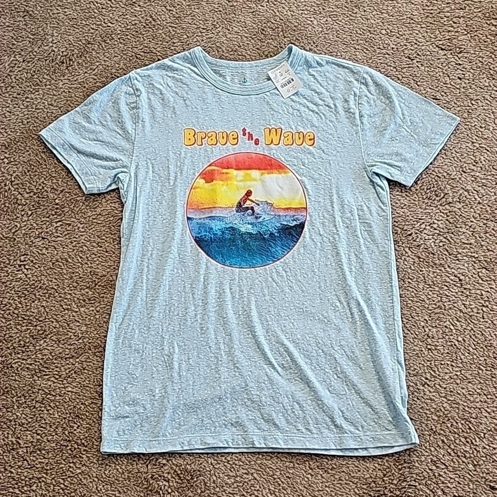 J. Crew Boys Graphic T-Shirt XL Light Blue